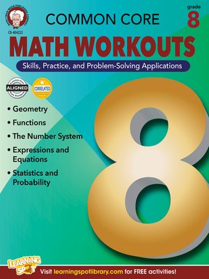 cover image of Common Core Math Workouts, Grade 8